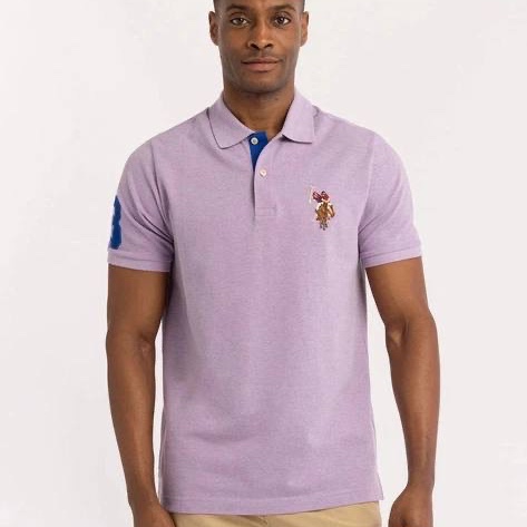 Футболка поло U.S. POLO ASSN чоловіча фіолетова 11304688