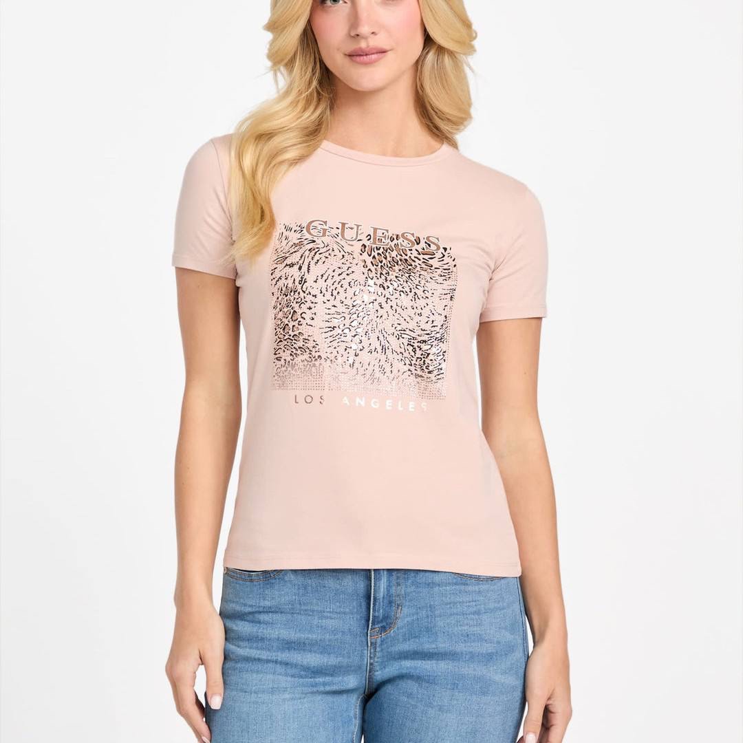 Футболка Guess жіноча рожева QBVI66KAKB0 F5