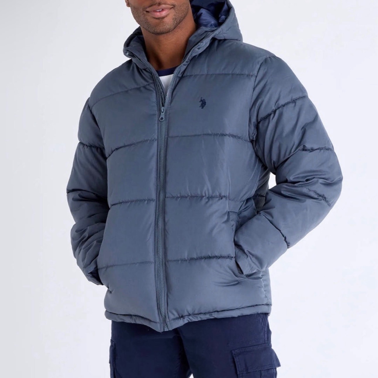 Куртка U.S. Polo ASSN чоловіча сіра 109904P2 CLGY