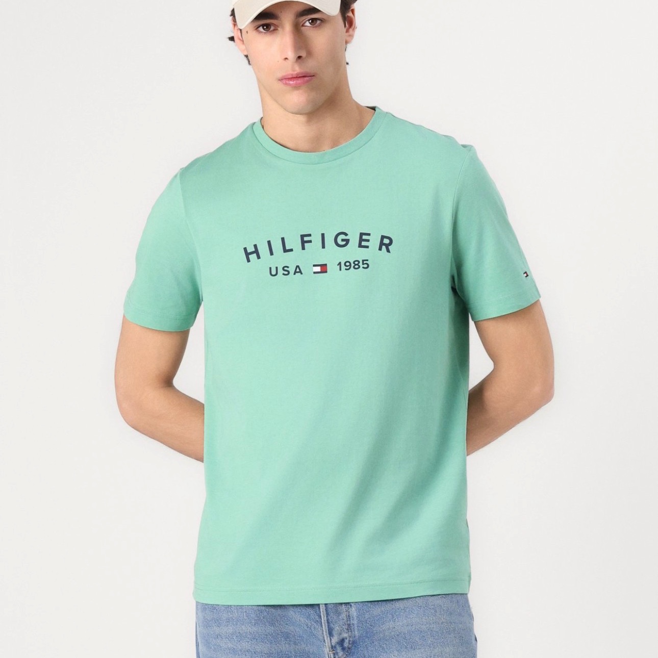 Футболка Tommy Hilfiger чоловіча зелена MW39356 300