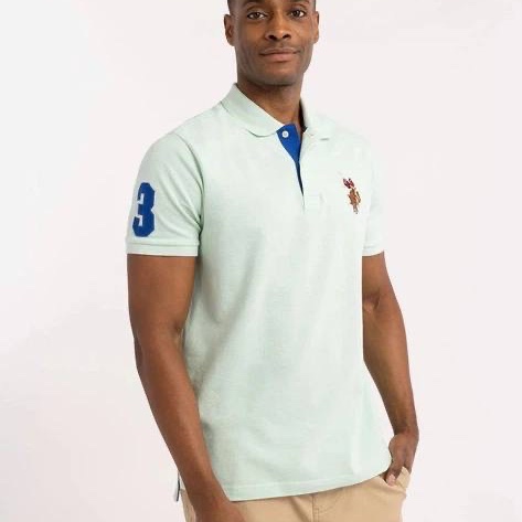 Футболка поло U.S. POLO ASSN чоловіча мʼятна 11304688