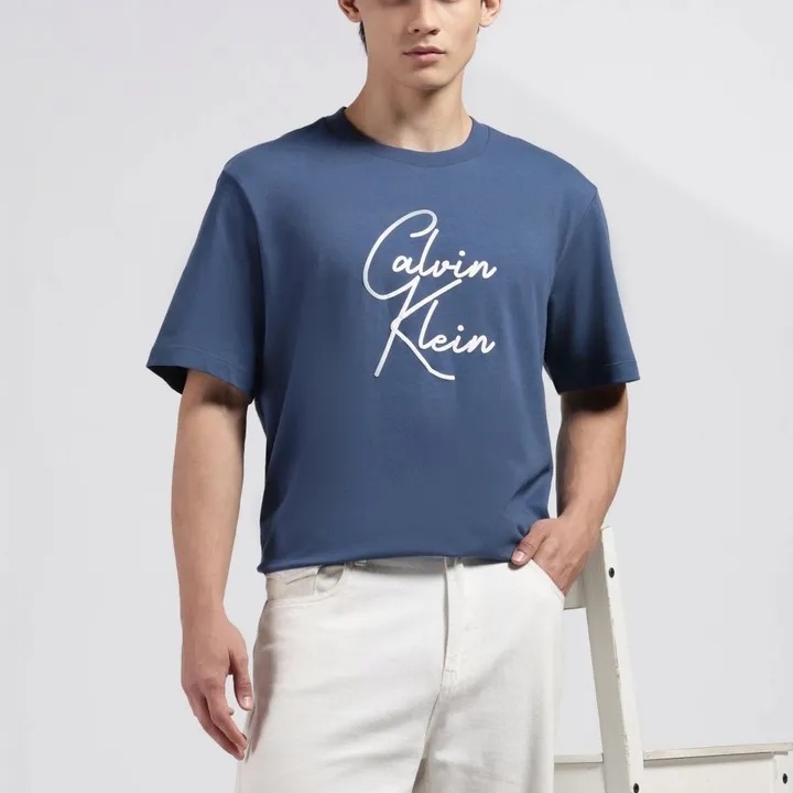 Футболка Calvin Klein чоловіча синя 4RF811G