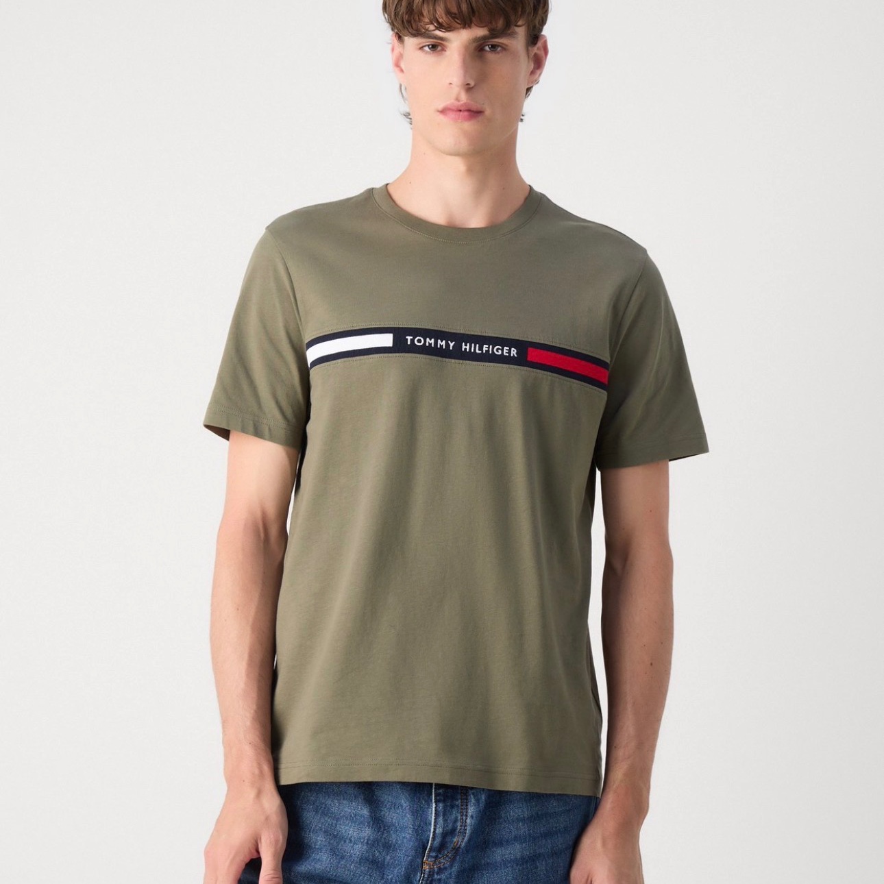 Футболка Tommy Hilfiger чоловіча хакі MW36498 020 PLI