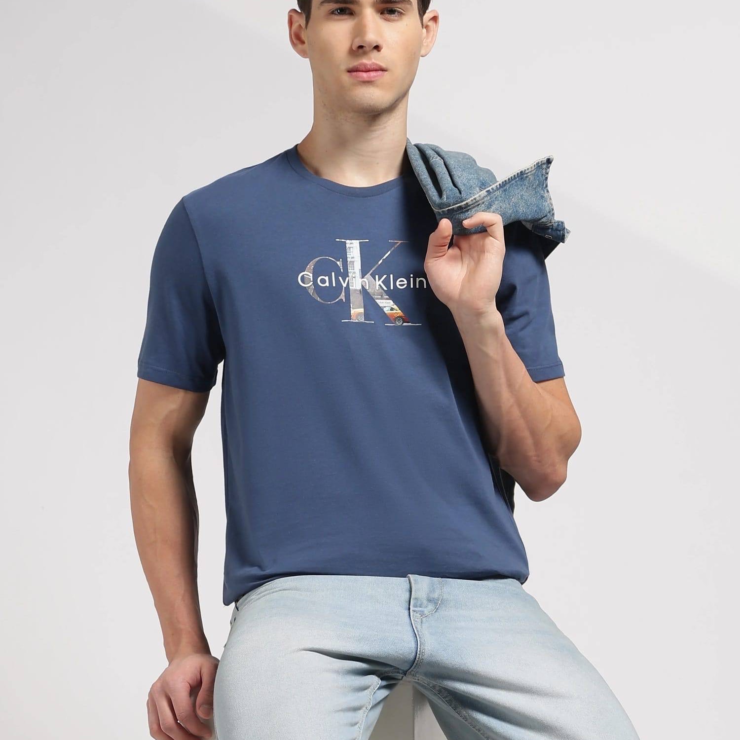 Футболка Calvin Klein чоловіча синя 4RE878G