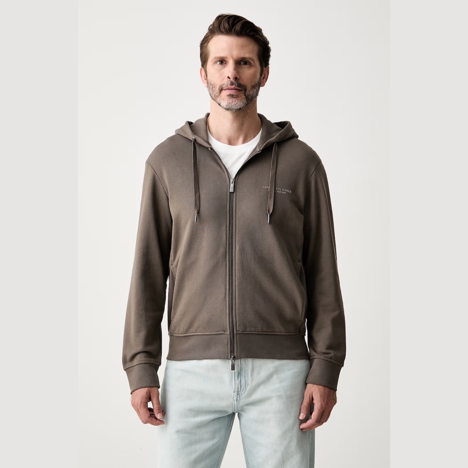 Зіп-Худі Armani чоловіче коричневе XM001293 AF20934