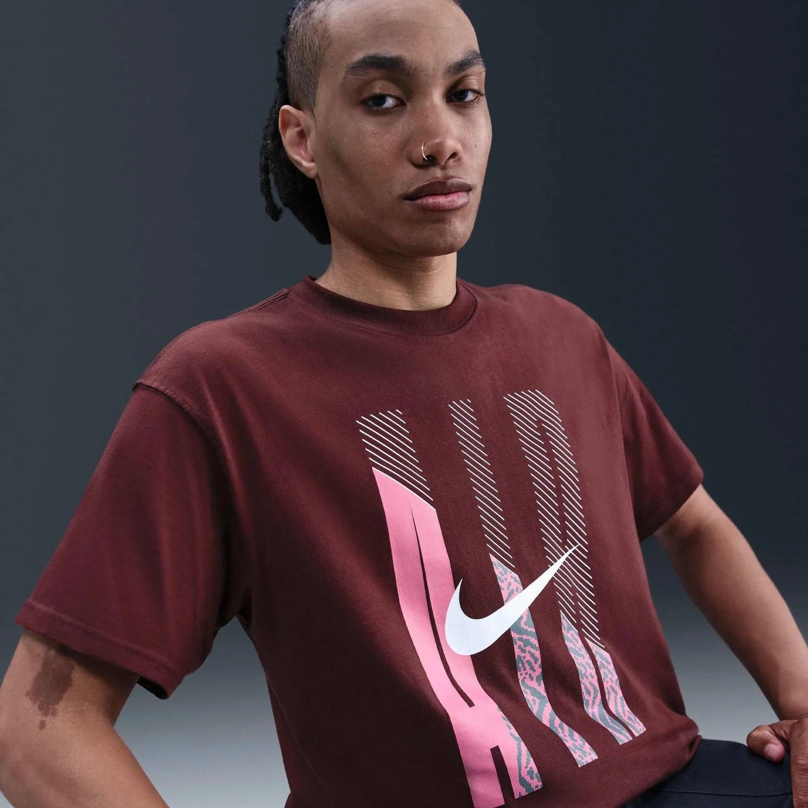 Футболка Nike чоловіча бордова HV0135-619