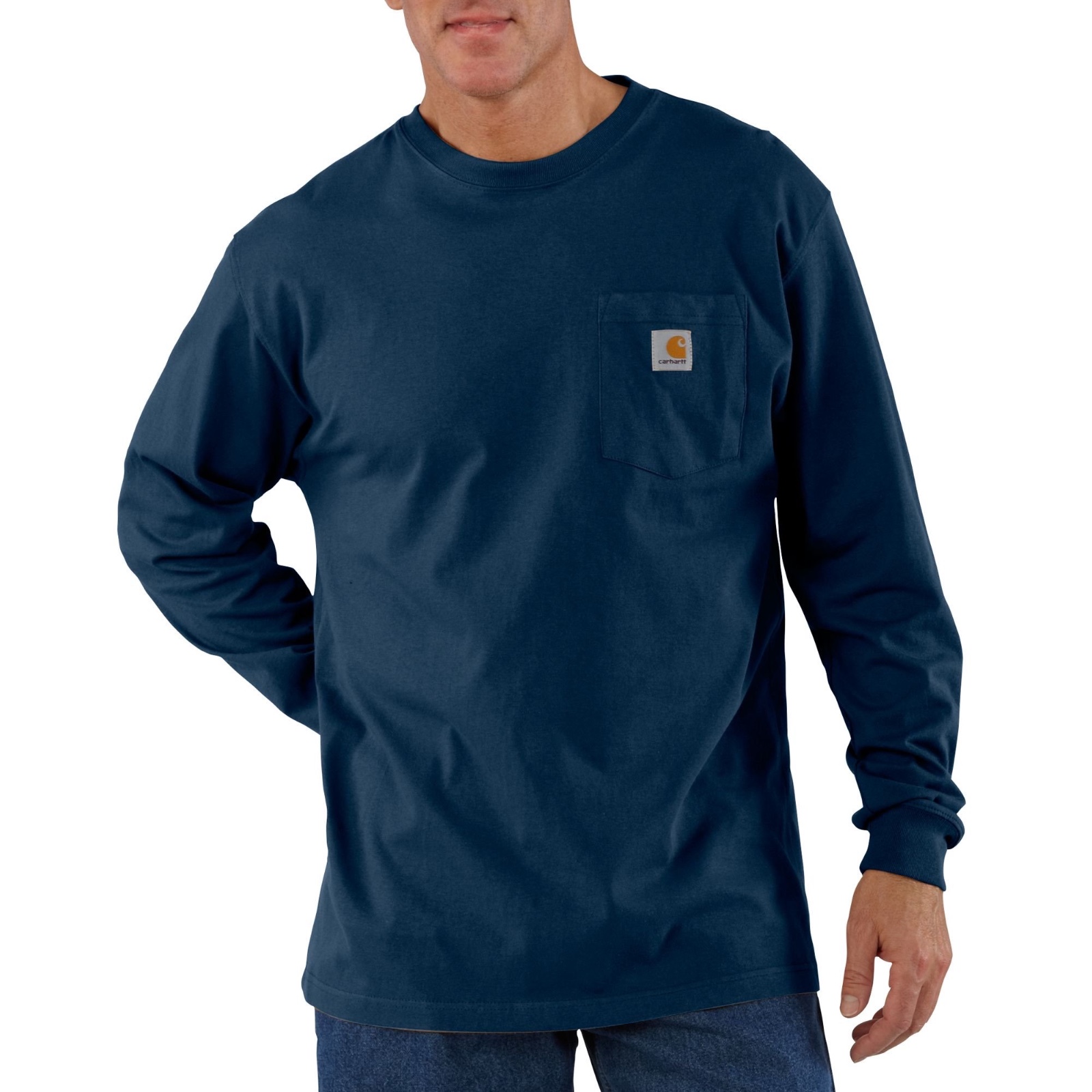 Лонгслів Carhartt чоловічий синій K126 413