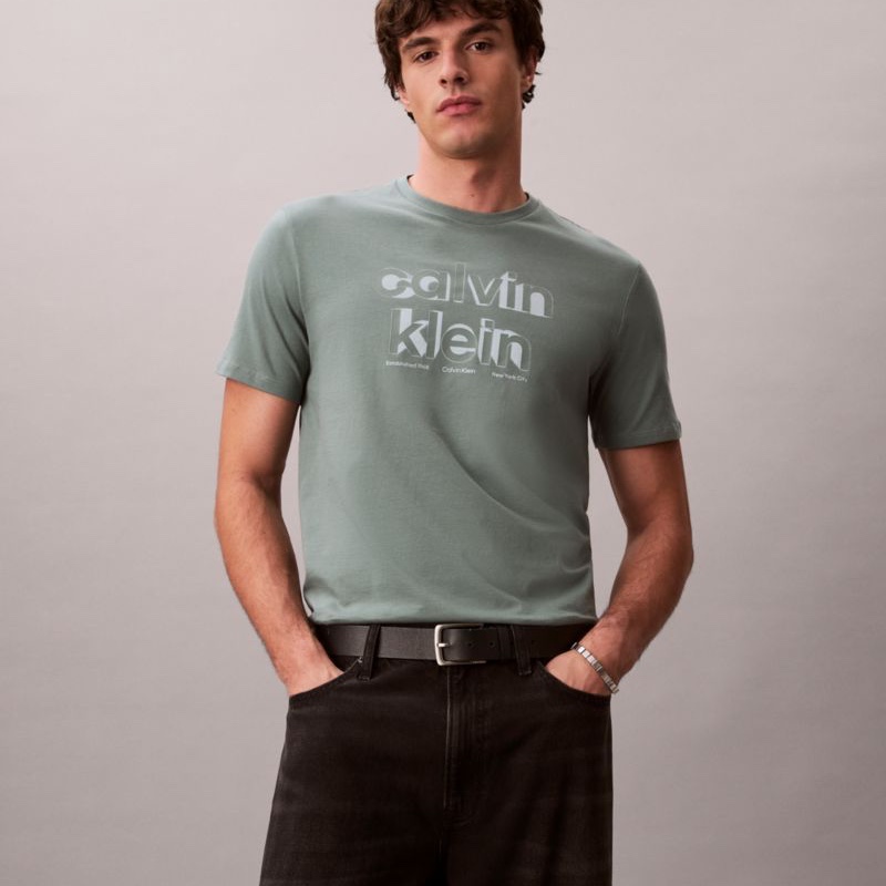 Футболка Calvin Klein чоловіча зелена 4300136305