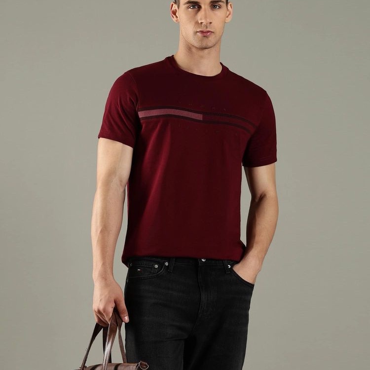 Футболка Tommy Hilfiger чоловіча бордова TR08229468