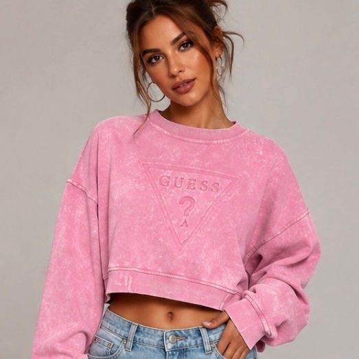 Світшот GUESS жіночий рожевий V4YQ09KC6W1-G60N